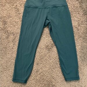 Teal Athleta Transcend 7/8 Tights